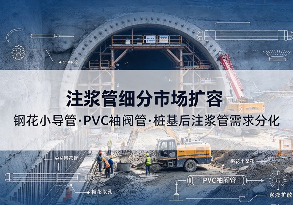 惠农注浆管细分市场扩容，隧道钢花小导管、PVC 袖阀管、桩基后注浆管需求分化